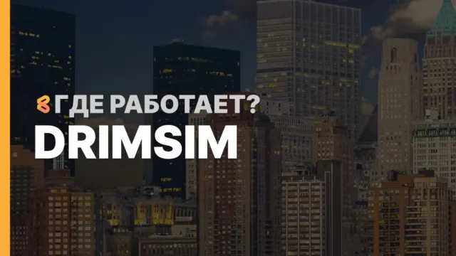 В каких странах работает DrimSim на Апрель 2026
